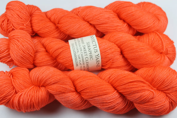 Sweet Clementine Seraphic 70/10/20 MCS fingering weight sock yarn