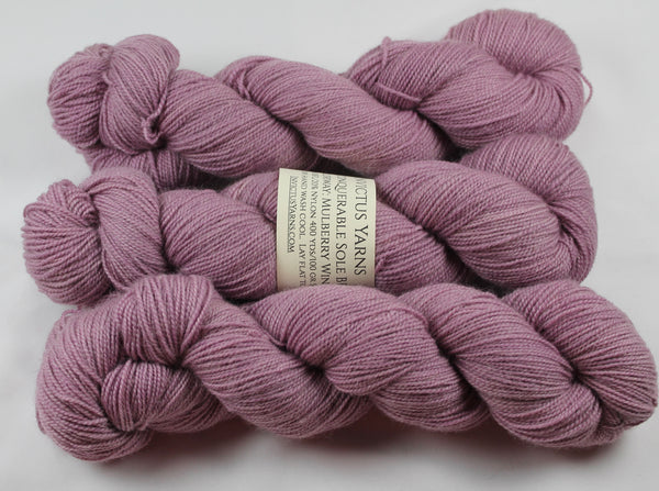 Mulberry Wine Unconquerable Sole BFL SW BFL/nylon fingering weight sock yarn