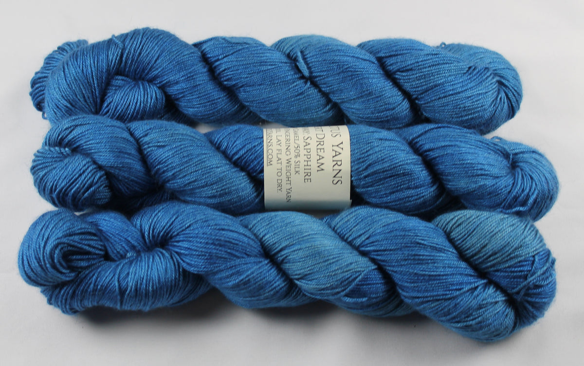 Sapphire Desert Dream baby camel/silk fingering weight yarn