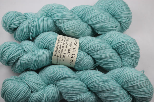 Happy Unafraid Superwash Merino/Nylon/Stellina fingering weight shimmer sock yarn