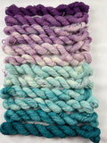 *SALE* Turple 12 pack Mini Skein Set Kismet Fingering Weight Yarn