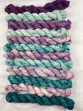 *SALE* Turple 12 pack Mini Skein Set Kismet Fingering Weight Yarn