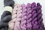 Purples/Charred Kismet Shawl Kit fingering weight yarn
