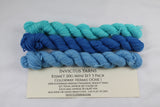 Hermie OoaK1 3-pack Gnome Mini Skein Set Kismet Fingering Weight Yarn