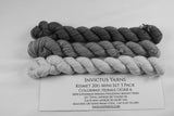 Hermie OOAK6 3-pack Gnome Mini Skein Set Kismet Fingering Weight Yarn
