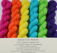 Bright Rainbow Victorious Mini Kit fingering weight yarn