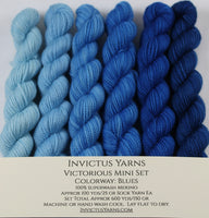 Blues Victorious Mini Kit fingering weight yarn