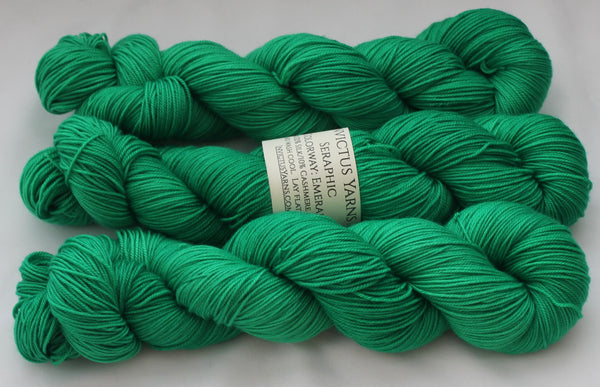 Emerald Seraphic  MCS fingering weight merino cashmere silk sock yarn