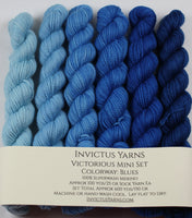 Blues Victorious Mini Kit fingering weight yarn