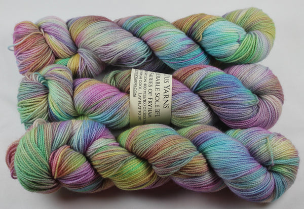 Fairies of Fryham Unconquerable Sole BFL SW BFL/nylon fingering weight sock yarn