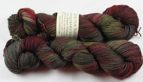 Phillipa Unconquerable Sole BFL SW BFL/nylon fingering weight sock yarn