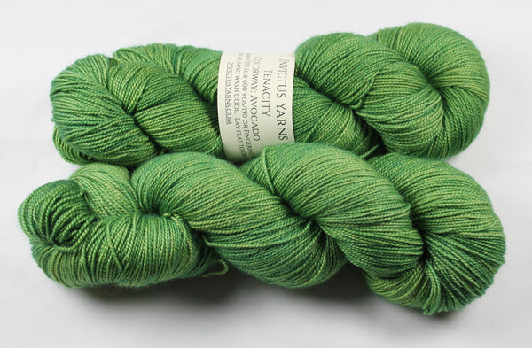 Avocado Tenacity 80/20 merino/silk fingering weight yarn shawl length skein extra length