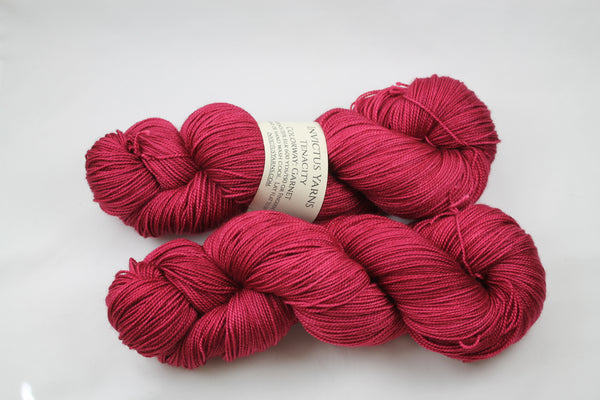 Garnet Tenacity 80/20 merino/silk fingering weight yarn shawl length skein extra length