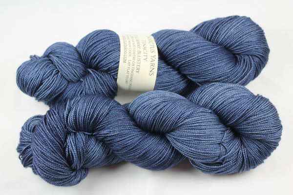 Blustery Tenacity 80/20 merino/silk fingering weight yarn shawl length skein extra length