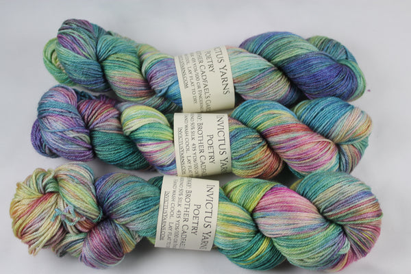 Brother Cadfael's Garden Poetry merino/silk fingering weight yarn