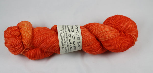 Citrus Sensation Master of My Feet  merino/nylon fingering weight sock yarn