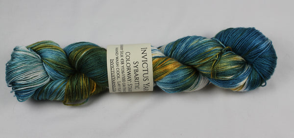 Starry Sybaritic 100% silk fingering weight yarn