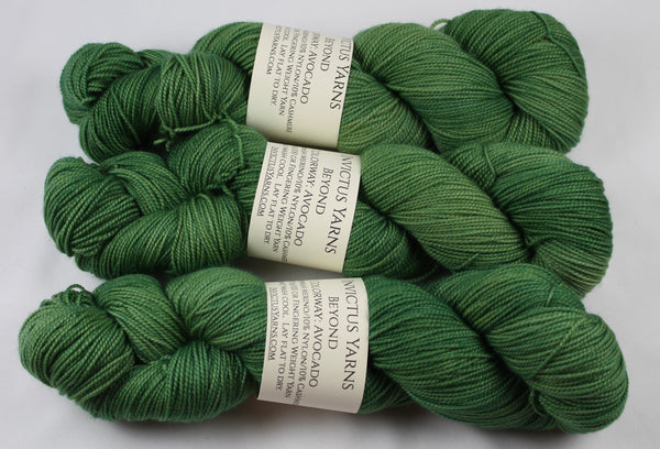 Avocado Beyond 80/10/10 MCN fingering weight yarn