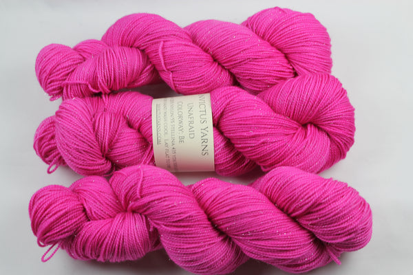 Be Unafraid Superwash Merino/Nylon/Stellina fingering weight shimmer sock yarn