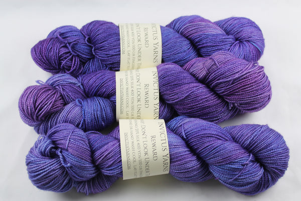 Don't Look Under the Lilacs Reward 80/20 merino/silk fingering weight sock yarn