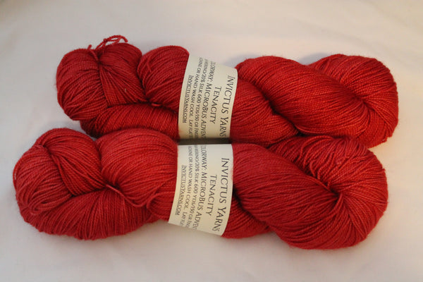 MicroBus Adventures Tenacity 80/20 merino/silk fingering weight yarn shawl length skein extra length