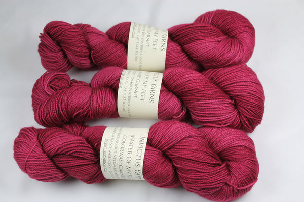Garnet Master of My Feet  merino/nylon fingering weight sock yarn