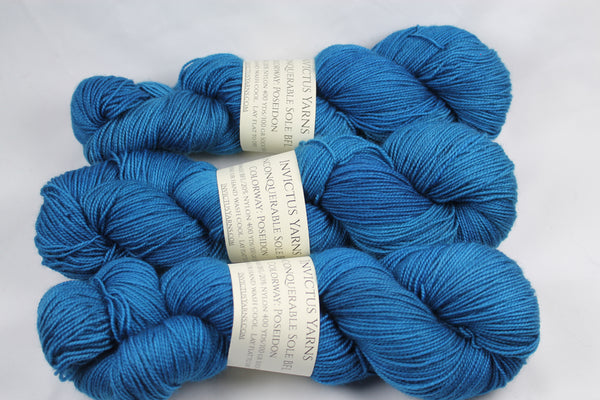 Poseidon Unconquerable Sole BFL SW BFL/nylon fingering weight sock yarn