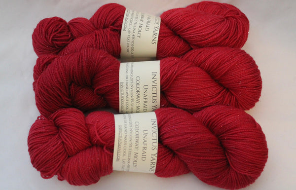 Molly Unafraid Superwash Merino/Nylon/Stellina fingering weight shimmer sock yarn