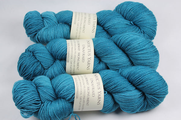 Monument Unafraid Superwash Merino/Nylon/Stellina fingering weight shimmer sock yarn