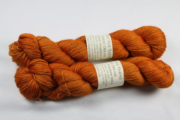 Pumpkin Spice Desert Dream baby camel/silk fingering weight yarn non superwash