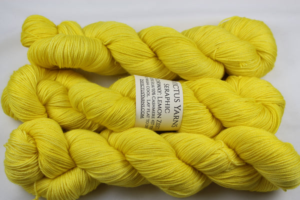 Lemon Zest Seraphic 70/10/20 MCS fingering weight sock yarn