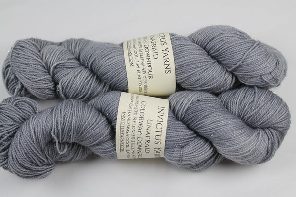 Downpour Unafraid Superwash Merino/Nylon/Stellina fingering weight shimmer sock yarn