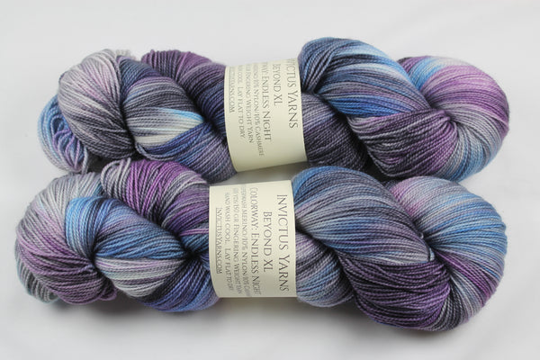 Endless Night Beyond XL MCN fingering weight extra length yarn