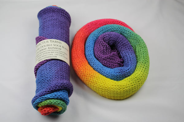 Rainbow Double Sock Blank gradient Adventure SW Merino/Nylon fingering weight gradient yarn