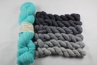 Greys/Just Beachy Victorious Gray Area Shawl Kit fingering weight yarn