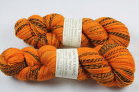 Pumpkin Spice Zebra Twist Peruvian Highland Wool non-superwash  fingering weight yarn