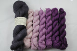 Purples/Charred Kismet Shawl Kit fingering weight yarn