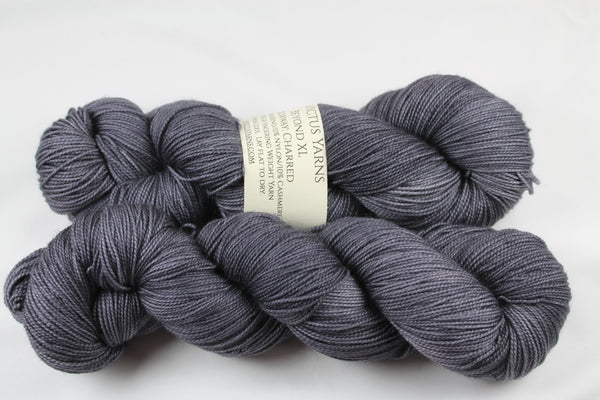 Charred Beyond XL MCN fingering weight extra length yarn