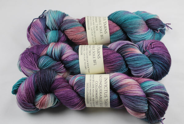 Troi Unconquerable Sole BFL SW BFL/nylon fingering weight sock yarn
