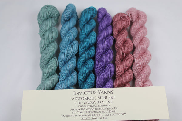 Imagine Minis Set Victorious fingering weight yarn
