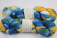Starry Unafraid Superwash Merino/Nylon/Stellina fingering weight shimmer sock yarn