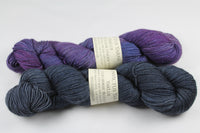 Hug Shot Don't Look Under the Lilacs/Blustery Kit YakLux Merino/Silk/Yak fingering weight yarn