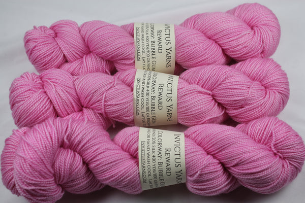 BubbleGum Reward 80/20 merino/silk fingering weight sock yarn