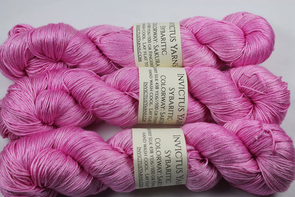 Sakura Sybaritic 100% silk fingering weight yarn